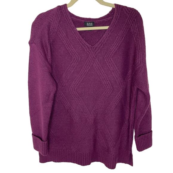 a.n.a. Purple Chunky Sweater Warm Womens size medium - Picture 1 of 5
